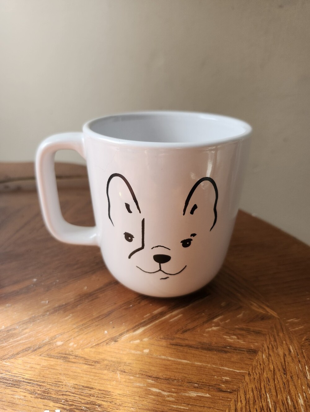 Corelle Coordinates Stoneware French Bull Dog Face Coffee Mug